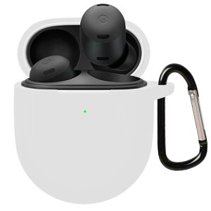 Pixel Buds Pro �P�[�X Google Pixel Buds Pro �ی�J�o�[ Pixel Buds Pro �P�[�X �_�炩�� �V���R���� �����h�~ �L�Y�h�~ �ϏՌ� �h�o �y�� �����[�d�\ �J���r�i�t�� �����h�~ (�z���C�g)