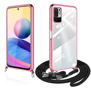 Xiaomi Redmi Note 10 JE �P�[�X �V�����_�[ �N���A Note 10T �X�}�z�P�[�X XIG02 �J�o�[ ���� TPU �X�g���b�v�t�� ���|�� ��|�� �R�t�� �΂߂��� ���^ �ϏՌ� (���[�Y�S�[���h)