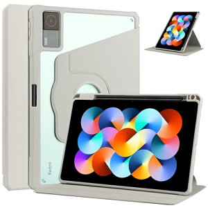 2023�N���� Redmi Pad SE 11�C���` �P�[�X 360�x��]�� �X�^���h �c�u���J�o�[ �y�� �ϏՌ� �����o�b�N�J�o�[ Android �^�u���b�g Redmi Pad SE �ی�P�[�X �O���[