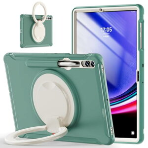 Galaxy Tab S10+ / S9 FE+ / S9+ / S8+ / S7+ / S7 FE 12.4�C���` �P�[�X 360�x��] �X�^���h �Ռ��z�� ��� ������t�� �n���h���t Android �^�u���b�g �M�����N�V�[ Tab S10+ / S9 FE+ / S9 Plus / S7 Plus / S7 FE / S8 Plus 12.4