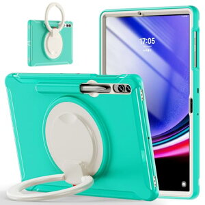 Galaxy Tab S10+ / S9 FE+ / S9+ / S8+ / S7+ / S7 FE 12.4�C���` �P�[�X 360�x��] �X�^���h �Ռ��z�� ��� ������t�� �n���h���t Android �^�u���b�g �M�����N�V�[ Tab S10+ / S9 FE+ / S9 Plus / S7 Plus / S7 FE / S8 Plus 12.4