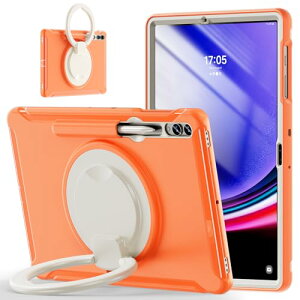 Galaxy Tab S10+ / S9 FE+ / S9+ / S8+ / S7+ / S7 FE 12.4�C���` �P�[�X 360�x��] �X�^���h �Ռ��z�� ��� ������t�� �n���h���t Android �^�u���b�g �M�����N�V�[ Tab S10+ / S9 FE+ / S9 Plus / S7 Plus / S7 FE / S8 Plus 12.4