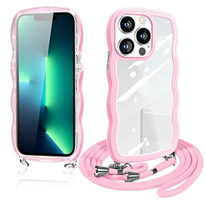 iPhone13 Pro �P�[�X �N���A �V�����_�[ iPhone13 Pro �X�}�z�P�[�X ���� TPU �J�o�[ �X�g���b�v�t�� ���|�� ��|�� �R�t�� �΂߂��� �n�� �� ���� ���킢�� �؍� �ϏՌ� �A�C�t�H��13Pro (�s���N)
