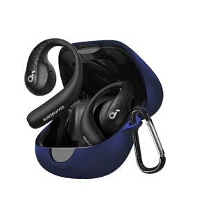 Anker Soundcore AeroFit Pro �P�[�X AeroFit Pro �ی�J�o�[ AeroFit Pro �P�[�X �_�炩�� �V���R���� �����h�~ �L�Y�h�~ �ϏՌ� �h�o �y�� �����[�d�\ �J���r�i�t�� �����h�~ (�u���[)