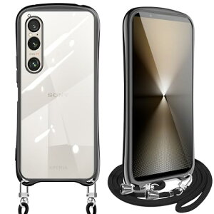 Xperia 1 VI �P�[�X �V�����_�[ �N���A SO-51E SOG13 �G�N�X�y���A1vi �X�}�z�P�[�X �J�o�[ �ϏՌ� ���� TPU �X�g���b�v�t�� ���|�� ��|�� �R�t�� �΂߂��� �V���R�� ���O���\ ���������\ (�u��