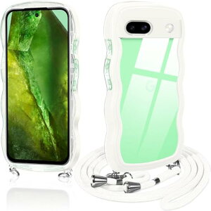 Google Pixel 8a �P�[�X �N���A �V�����_�[ �O�[�O�� �s�N�Z��8a �X�}�z�P�[�X ���� TPU �J�o�[ �X�g���b�v�t�� ���|�� ��|�� �R�t�� �΂߂��� �n�� �� ���� ���킢�� �؍� �ϏՌ� (�z���C�g)