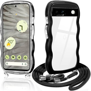 Google Pixel 7a �P�[�X �N���A �V�����_�[ �O�[�O�� �s�N�Z��7a �X�}�z�P�[�X ���� TPU �J�o�[ �X�g���b�v�t�� ���|�� ��|�� �R�t�� �΂߂��� �n�� �� ���� ���킢�� �؍� �ϏՌ� (�u���b�N)