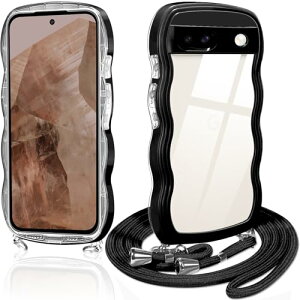 Google Pixel 8a �P�[�X �N���A �V�����_�[ �O�[�O�� �s�N�Z��8a �X�}�z�P�[�X ���� TPU �J�o�[ �X�g���b�v�t�� ���|�� ��|�� �R�t�� �΂߂��� �n�� �� ���� ���킢�� �؍� �ϏՌ� (�u���b�N)