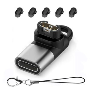Garmin �ϊ��A�_�v�^�[ L�^ Type-C+ �h�o�v���O �[�d�|�[�g�p (5��)TPU�f�� +�����h�~�X�g���b�v Garmin�ϊ��}�C�N�� �}���[�d usb�^�C�vc�ϊ��A�_�v�^�[ �K��vivosmart5 / ForeAthlete55 / venu sq2 / venu2 / Fenix