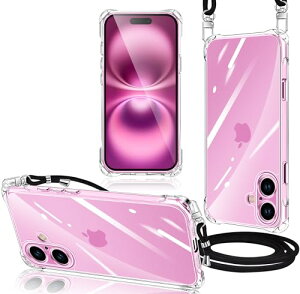 iPhone 16 Plus �P�[�X �N���A �V�����_�[ ��|���P�[�X �ϏՌ� �A�C�t�H��16 Plus �X�}�z�P�[�X ���� ���^ �y�� TPU �J�o�[ ���|�� �΂߂��� �R�t�� �D��X�g���b�v�t�� ���������\ ���O���\ 