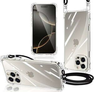 iPhone 16 Pro Max �P�[�X �N���A �V�����_�[ ��|���P�[�X �ϏՌ� �A�C�t�H��16 Pro Max �X�}�z�P�[�X ���� ���^ �y�� TPU �J�o�[ ���|�� �΂߂��� �R�t�� �D��X�g���b�v�t�� ���������\ ���O��