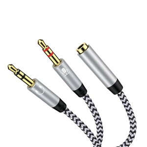3.5mm 4�� 3�� �ϊ� �P�[�u�� �C���z���W���b�N ��� �I�[�f�B�I�ϊ��P�[�u�� 4�� (���X) -3�� (�I�X*2) �}�C�N Hi-Fi���� �I�[�f�B�I�P�[�u�� 3.5mm �ϊ� �C���z���W���b�N �ϊ� �}�C�N���� �w�b�h�z