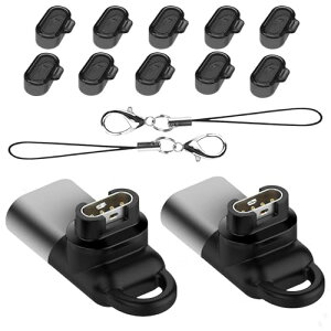 Garmin �ϊ��A�_�v�^�[ L�^ Type-C+ �h�o�v���O �[�d�|�[�g�p (10��)TPU�f�� +�����h�~�X�g���b�v Garmin�ϊ��}�C�N�� �}���[�d usb�^�C�vc�ϊ��A�_�v�^�[ �K��vivosmart5 / ForeAthlete55 / venu sq2 / venu2 / Fenix
