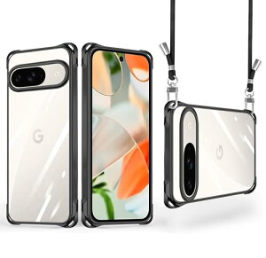 Google Pixel 9 �P�[�X / Pixel 9 Pro �P�[�X �X�g���b�v�t�� �V�����_�[ ��|���P�[�X �ϏՌ� �s�N�Z�� 9 / 9Pro�J�o�[ ���� ���^ �y�� TPU �X�}�z�P�[�X ���|�� �΂߂��� �R�t�� ���������\ ���O��