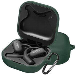 Shokz OpenFit �P�[�X Shokz OpenFit �ی�J�o�[ Shokz OpenFit �P�[�X �_�炩�� �V���R���� �����h�~ �L�Y�h�~ �ϏՌ� �h�o �y�� �����[�d�\ �J���r�i�t�� �����h�~ (�O���[��)