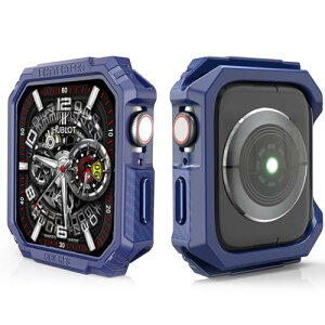 Apple Watch �P�[�X 44mm �A�b�v���E�H�b�` TPU �ی�P�[�X Series SE3 / SE2 / SE / 6 / 5 / 4 �Ή��J�[�{���낤�t���p�^�[�� TPU�f�� ���� �Ռ� �z�� ���菝 �h�~ �ϏՌ� (44mm,�u���[)