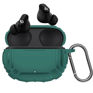 Beats Studio Buds+ / Beats Studio Buds �P�[�X Beats Studio Buds �J�o�[ TPU�f�� �J�o�[ ������ �Y�f�@�ە\�� �J�o�[ �����h�~ �ϏՌ� LED���C�g�� �J���r�i�t�� (�O���[��)