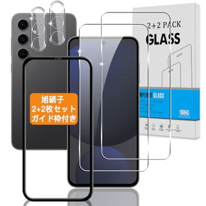 Galaxy S24 FE �K���X�t�B���� + �J�����t�B���� Galaxy S24 FE SCG30 / SM-S721Q �t�B���� �����K���X �M�����N�V�[ S24 FE �ی�t�B���� �d�x9H 3D Touch �����ߗ� �C�A�[�� �����^ ��U�h�~ �����x �Ռ��z�� 