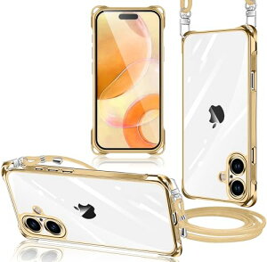 iPhone 16 Plus �P�[�X �N���A �V�����_�[ �ϏՌ� �A�C�t�H��16 Plus �X�}�z�P�[�X ���� ���^ �y�� TPU �J�o�[ ���|�� �΂߂��� �R�t�� �D��X�g���b�v�t�� ���������\ ���O���\ �����h�~ ����