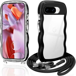 Google Pixel 9a �P�[�X �N���A �V�����_�[ �O�[�O�� �s�N�Z��9a �X�}�z�P�[�X ���� TPU �J�o�[ �X�g���b�v�t�� ���|�� ��|�� �R�t�� �΂߂��� �n�� �� ���� ���킢�� �؍� �ϏՌ� (�u���b�N)