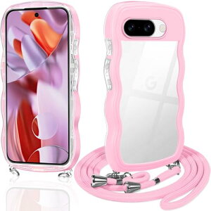 Google Pixel 9a �P�[�X �N���A �V�����_�[ �O�[�O�� �s�N�Z��9a �X�}�z�P�[�X ���� TPU �J�o�[ �X�g���b�v�t�� ���|�� ��|�� �R�t�� �΂߂��� �n�� �� ���� ���킢�� �؍� �ϏՌ� (�s���N)