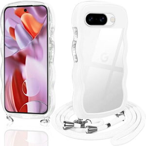 Google Pixel 9a �P�[�X �N���A �V�����_�[ �O�[�O�� �s�N�Z��9a �X�}�z�P�[�X ���� TPU �J�o�[ �X�g���b�v�t�� ���|�� ��|�� �R�t�� �΂߂��� �n�� �� ���� ���킢�� �؍� �ϏՌ� (�z���C�g)