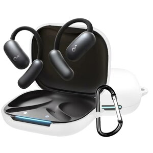 Anker Soundcore AeroFit 2 �P�[�X AeroFit 2 �ی�J�o�[ AeroFit 2 �P�[�X �_�炩�� �V���R���� �����h�~ �L�Y�h�~ �ϏՌ� �h�o �y�� �����[�d�\ �J���r�i�t�� �����h�~ (�z���C�g)