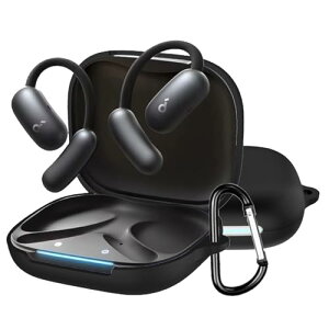 Anker Soundcore AeroFit 2 �P�[�X AeroFit 2 �ی�J�o�[ AeroFit 2 �P�[�X �_�炩�� �V���R���� �����h�~ �L�Y�h�~ �ϏՌ� �h�o �y�� �����[�d�\ �J���r�i�t�� �����h�~ (�u���b�N)