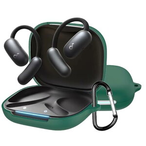 Anker Soundcore AeroFit 2 �P�[�X AeroFit 2 �ی�J�o�[ AeroFit 2 �P�[�X �_�炩�� �V���R���� �����h�~ �L�Y�h�~ �ϏՌ� �h�o �y�� �����[�d�\ �J���r�i�t�� �����h�~ (�O���[��)