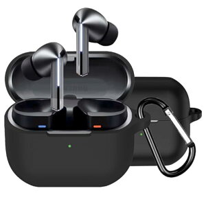 Samsung Galaxy Buds3 / Buds3 Pro �P�[�X Buds3 / Buds3 Pro �ی�J�o�[ �_�炩�� �V���R���� �����h�~ �L�Y�h�~ �ϏՌ� �h�o �y�� �����[�d�\ �J���r�i�t�� �����h�~ (�u���b�N)