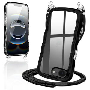 iPhone 17e iPhone 16e �P�[�X �V�����_�[ �N���A �A�C�t�H��17e 16e �X�g���b�v�t�� ���|�� ��|�� �΂߂��� �n�� �� �؍� ���킢�� ���� TPU ���^ �ϏՌ� �u���b�N ��������
