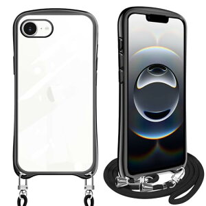 iPhone 17e iPhone 16e �P�[�X �V�����_�[ �N���A �A�C�t�H��17e 16e �J�o�[ �ϏՌ� ���� TPU �X�g���b�v�t�� ���|�� �΂߂��� �V���R�� ���b�L���H ���������\ �u���b�N ��������