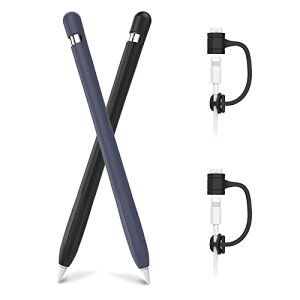 Apple Pencil ��ꐢ�� �P�[�X �V���R�� �ی�P�[�X Apple Pencil ����ɓK�p (�u���b�N���~�b�h�i�C�g�u���[)