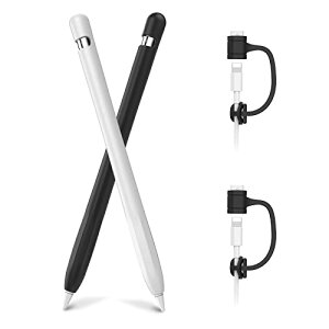 Apple Pencil ��ꐢ�� �P�[�X �V���R�� �ی�P�[�X Apple Pencil ����ɓK�p (�u���b�N���z���C�g)