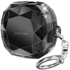 Samsung Galaxy Buds 2 Pro / Buds Pro / Buds Live / Buds 2 �P�[�X �ϏՌ� �C���z���P�[�X �L�Y�h�~ �J���r�i�t�� �_�炩���P�[�X (�u���b�N [�d��] )