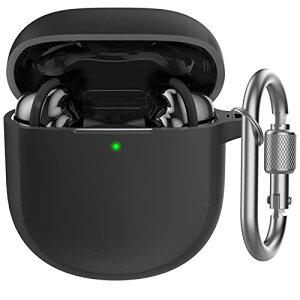 Bose QuietComfort Ultra Earbuds / Earbuds II �P�[�X [�O��LED���C�g��������] �V���R���J�o�[ �ϏՌ� ���^�� �J���r�i�t�� �����h�~ Bose QuietComfort Ultra Earbuds / Earbuds II �K�p (�u���b�N)