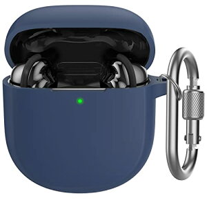 Bose QuietComfort Ultra Earbuds / Earbuds II �P�[�X [�O��LED���C�g��������] �V���R���J�o�[ �ϏՌ� ���^�� �J���r�i�t�� �����h�~ Bose QuietComfort Ultra Earbuds / Earbuds II �K�p (�l�C�r�[)
