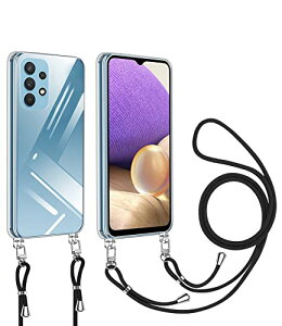 Galaxy A32 �P�[�X �N���A �V�����_�[ Galaxy a32 �X�}�z�P�[�X SCG08 �P�[�X �M�����N�V�[A32 �J�o�[ ���|�� �΂߂��� ���� PC+ TPU �X�g���b�v�t�� ���^ �y�� �ϏՌ� ���������\ ���O���\ �l�b�N