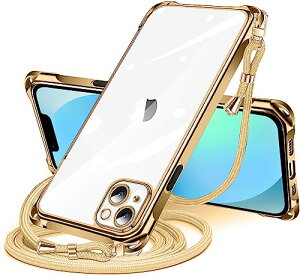 iPhone 13 mini �P�[�X �N���A �V�����_�[ iphone13mini �X�}�z�P�[�X �A�C�t�H��13mini �J�o�[ ���|�� �΂߂��� ���� TPU ���^ �y�� �ϏՌ� �R�t�� �΂߂��� �D��X�g���b�v�t�� �l�b�N�X�g���b�v �V��