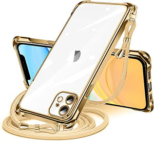 iPhone 12 �P�[�X �N���A �V�����_�[ iphone12 �X�}�z�P�[�X �A�C�t�H��12 �J�o�[ ���|�� �΂߂��� ���� TPU ���^ �y�� �ϏՌ� �R�t�� �΂߂��� �D��X�g���b�v�t�� �l�b�N�X�g���b�v �V�����_�[ �P