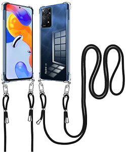 Xiaomi Redmi Note 11 Pro 5G �P�[�X �N���A Xiaomi Redmi Note 11 Pro �X�}�z�P�[�X �J�o�[ �l�b�N �V�����_�[ �X�g���b�v�t�� ���|�� �΂߂��� TPU ���^ �y�� ���O���\ �w��h�~ �����h�~ �_�� [����]