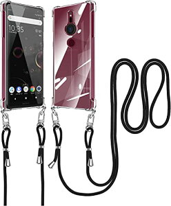 Sony Xperia XZ2 �P�[�X �N���A SO-03K �X�}�z�P�[�X SOV37 �J�o�[ �l�b�N �V�����_�[ �X�g���b�v�t�� ���|�� �΂߂��� �G�N�X�y���A XZ2 702SO TPU ���^ �y�� ���O���\ �w��h�~ �����h�~ �_�� [����]