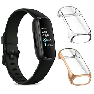 Fitbit Inspire 3 �J�o�[ �\�t�g �_�炩�� TPU �S�ʕی�J�o�[ �C�菝�h�~ �y�� �J�o�[ (���[�Y�S�[���h / ����)