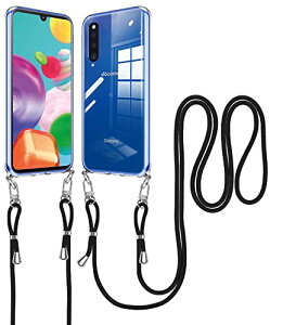 Galaxy A41 �P�[�X �N���A SC-41A �X�}�z�P�[�X �V�����_�[ SCV48 �J�o�[ ���|�� �΂߂��� ��|�� TPU �X�g���b�v�t�� ���^ �y�� ���������\ ���O���\ �����h�~ �����h�~ [����]