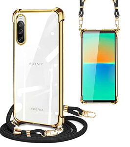 Xperia 10 III �P�[�X �N���A �V�����_�[�X�g���b�v Xperia 10 III lite �P�[�X SO-52B SOG04 �X�}�z�P�[�X �ϏՌ� �G�N�X�y���A10iii �J�o�[ ���|�� �΂߂��� �؍� ���� TPU �t�� ���^ �y�� �R�t�� �D��t�� 