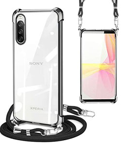 Xperia 10 II �P�[�X �N���A �V�����_�[�X�g���b�v SO-41A SOV43 �ϏՌ� �G�N�X�y���A10 II �J�o�[ ���|�� �΂߂��� �؍� ���� TPU �X�g���b�v�t�� ���^ �y�� �R�t�� �D��X�g���b�v�t�� �l�b�N�X�g��