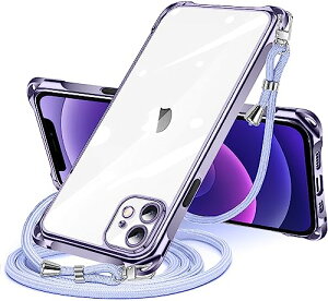 iPhone 12 mini �P�[�X �N���A �V�����_�[ iphone12mini �X�}�z�P�[�X �A�C�t�H��12�~�j �J�o�[ ���|�� �΂߂��� ���� TPU ���^ �y�� �ϏՌ� �R�t�� �΂߂��� �D��X�g���b�v�t�� �l�b�N�X�g���b�v �V