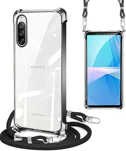 Xperia 10 V �P�[�X �N���A �V�����_�[�X�g���b�v Xperia 10 v �P�[�X SO-52D SOG11 �X�}�z�P�[�X �ϏՌ� �G�N�X�y���A10 V �J�o�[ Xperia 10v �T���X�� ���|�� �΂߂��� �؍� ���� TPU �X�g���b�v�t�� ���^ 