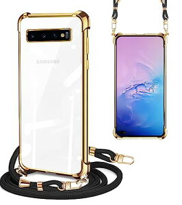 Galaxy S10 �P�[�X �N���A �V�����_�[ SC-03L SCV41�X�}�z�P�[�X �ϏՌ� �M�����N�V�[S10 �J�o�[ ���|�� �΂߂��� �؍� ���� TPU �X�g���b�v�t�� ���^ �y�� �D��l�b�N�X�g �l�����G�A�N�b�V�����\�� 