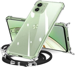 Motorola Edge 40 5G �P�[�X �N���A �V�����_�[ motorola edge40 �P�[�X Moto Edge40 �X�}�z�P�[�X ���g���[��Edge40 �J�o�[ ���|�� �΂߂��� TPU �ϏՌ� ���^ �y�� �R�t�� �΂߂��� �D��X�g���b�v�t�� �l�b�N